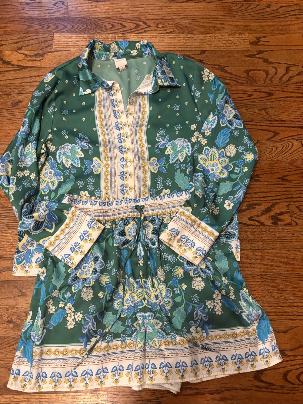 Maeve matching set- shorts and long sleeve shirt